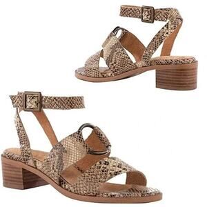 Seychelles Snake Print Block Heel‎ Sandals - Size 9
